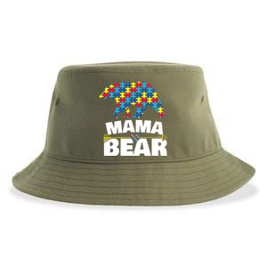 Autism Awareness S Aspergers Mama Bear Mom Gift Cool Gift Sustainable Bucket Hat