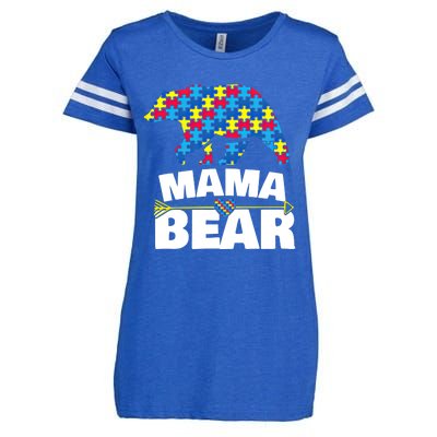 Autism Awareness S Aspergers Mama Bear Mom Gift Cool Gift Enza Ladies Jersey Football T-Shirt