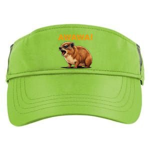 Awawa! Angry Screaming Hyrax Meme Retro Adult Drive Performance Visor