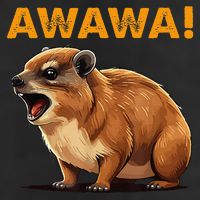 Awawa! Angry Screaming Hyrax Meme Retro Cool Comfort Performance Bucket Hat