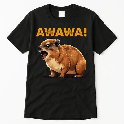 Awawa! Angry Screaming Hyrax Meme Retro Tall T-Shirt