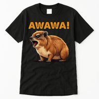 Awawa! Angry Screaming Hyrax Meme Retro Tall T-Shirt