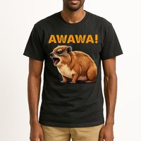 Awawa! Angry Screaming Hyrax Meme Retro Tall T-Shirt