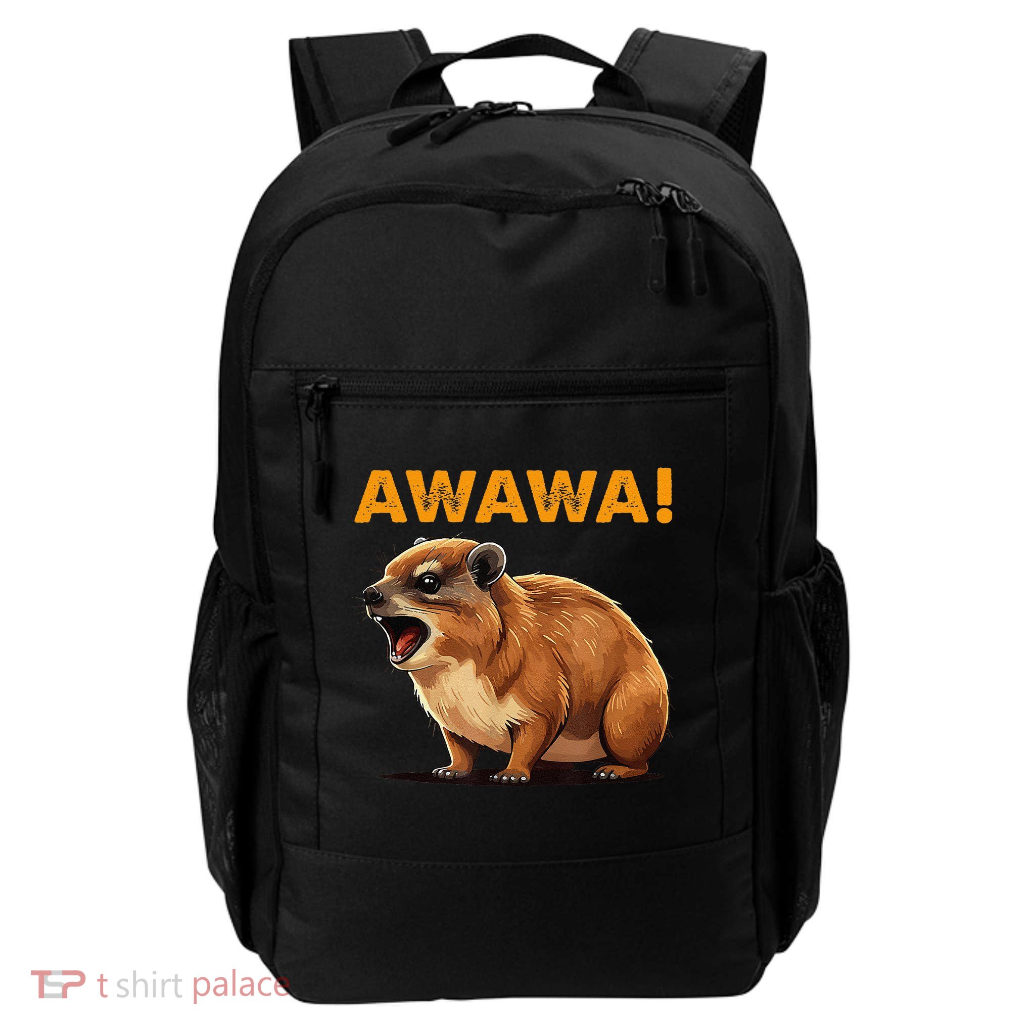 Awawa! Angry Screaming Hyrax Meme Retro Daily Commute Backpack