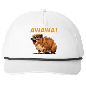 Awawa! Angry Screaming Hyrax Meme Retro Snapback Five-Panel Rope Hat