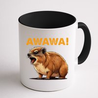 Awawa! Angry Screaming Hyrax Meme Retro Mug