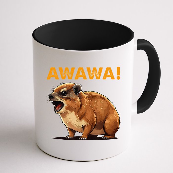 Awawa! Angry Screaming Hyrax Meme Retro Mug