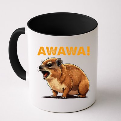Awawa! Angry Screaming Hyrax Meme Retro Mug