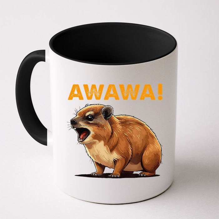 Awawa! Angry Screaming Hyrax Meme Retro Mug