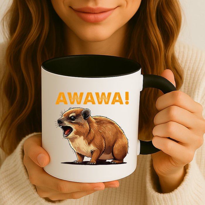 Awawa! Angry Screaming Hyrax Meme Retro Mug