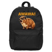 Awawa! Angry Screaming Hyrax Meme Retro 16 in Basic Backpack