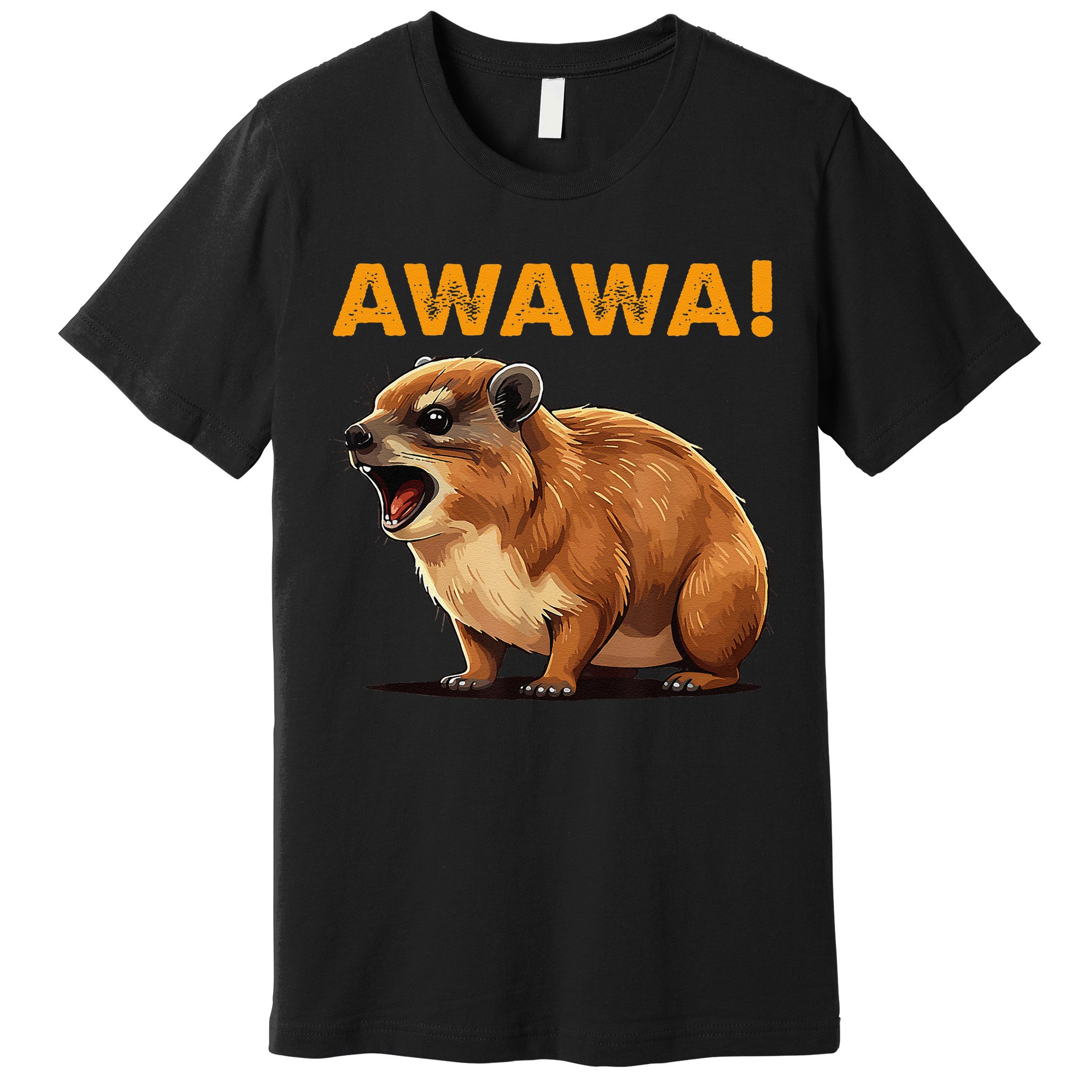 Awawa! Angry Screaming Hyrax Meme Retro Premium T-Shirt