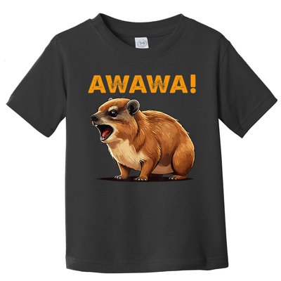 Awawa! Angry Screaming Hyrax Meme Retro Toddler T-Shirt