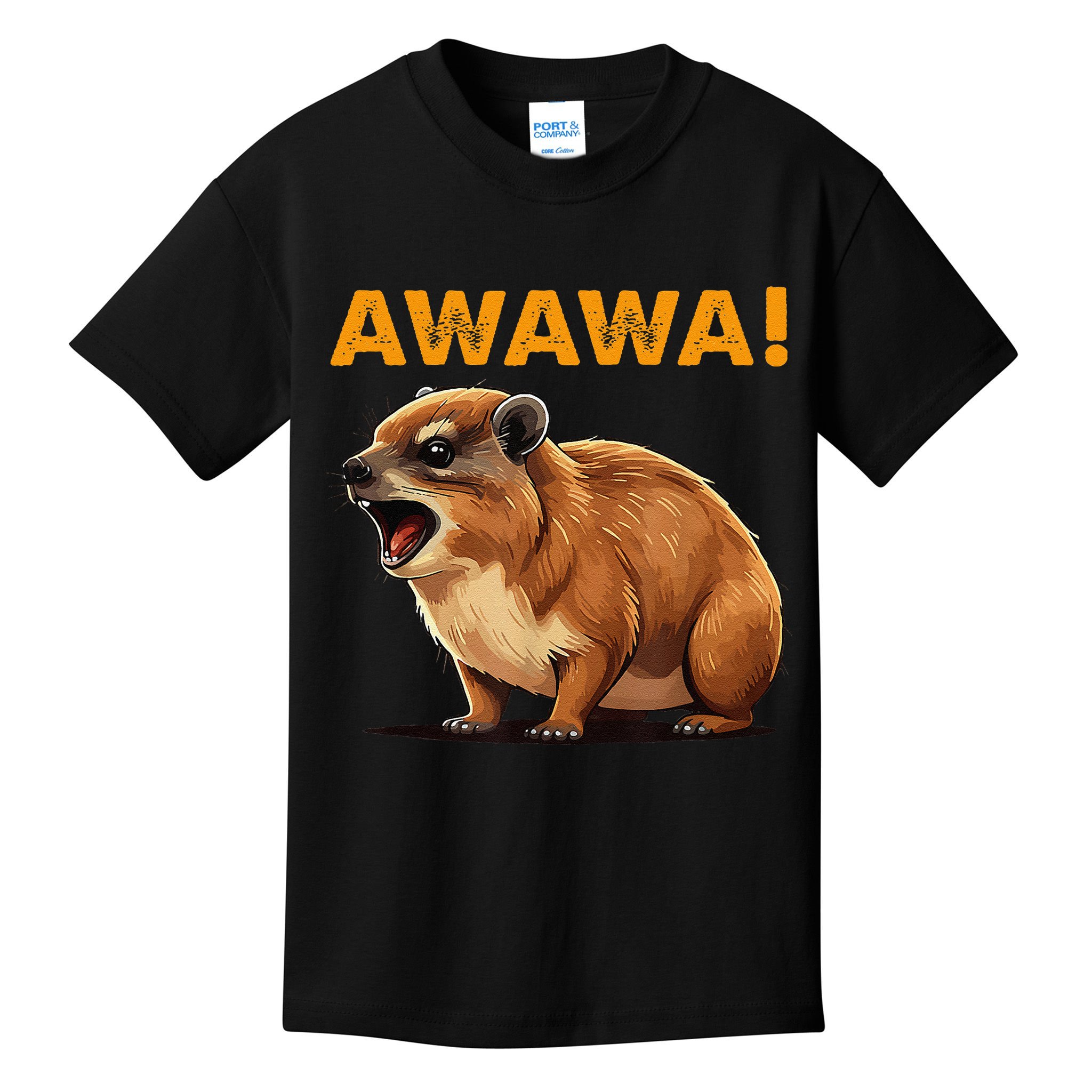 Awawa! Angry Screaming Hyrax Meme Retro Kids T-Shirt