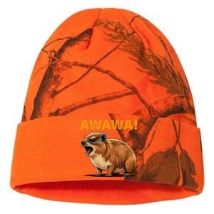 Awawa! Angry Screaming Hyrax Meme Retro Kati Licensed 12" Camo Beanie