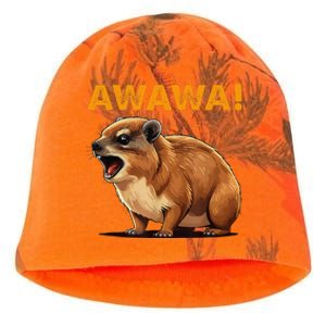 Awawa! Angry Screaming Hyrax Meme Retro Kati - Camo Knit Beanie