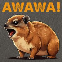 Awawa! Angry Screaming Hyrax Meme Retro Cotton Canvas Backpack