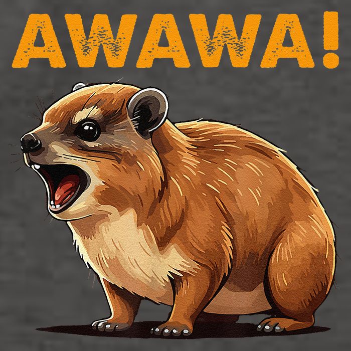 Awawa! Angry Screaming Hyrax Meme Retro Vector Backpack