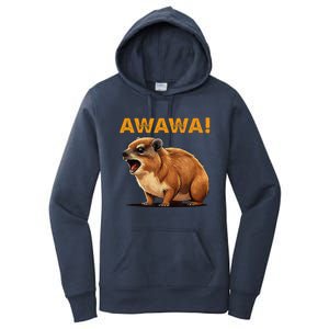 Awawa! Angry Screaming Hyrax Meme Retro Women's Pullover Hoodie