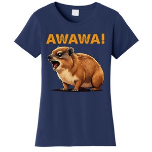 Awawa! Angry Screaming Hyrax Meme Retro Women's T-Shirt