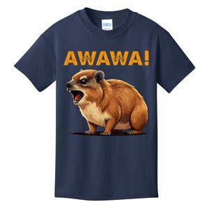 Awawa! Angry Screaming Hyrax Meme Retro Kids T-Shirt