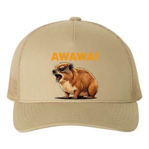 Awawa! Angry Screaming Hyrax Meme Retro Yupoong Adult 5-Panel Trucker Hat