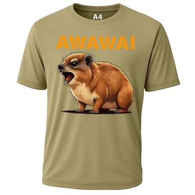 Awawa! Angry Screaming Hyrax Meme Retro Cooling Performance Crew T-Shirt