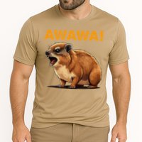 Awawa! Angry Screaming Hyrax Meme Retro Cooling Performance Crew T-Shirt