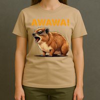 Awawa! Angry Screaming Hyrax Meme Retro T-Shirt