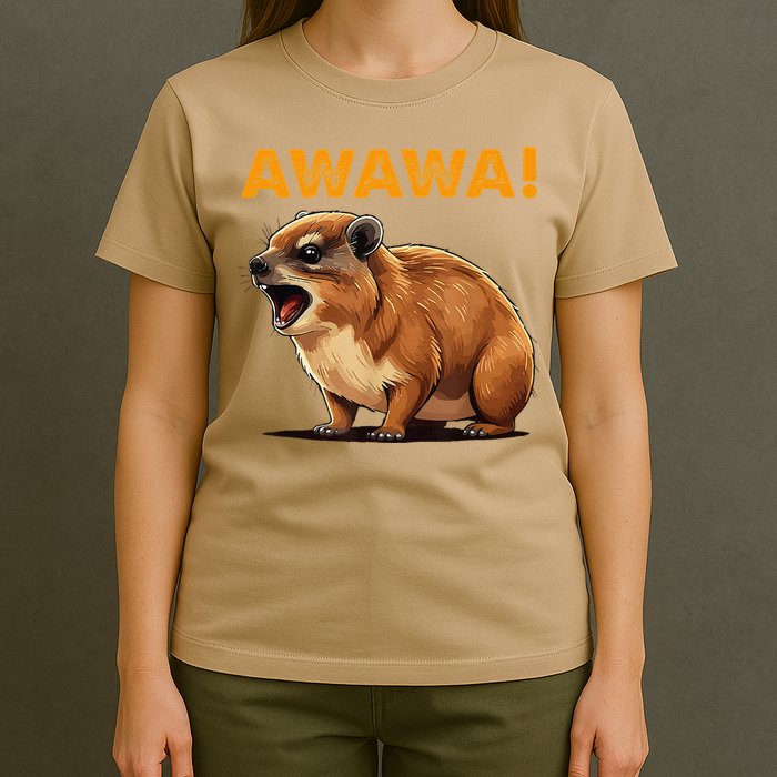 Awawa! Angry Screaming Hyrax Meme Retro T-Shirt