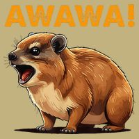 Awawa! Angry Screaming Hyrax Meme Retro T-Shirt