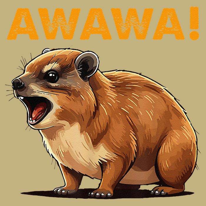 Awawa! Angry Screaming Hyrax Meme Retro T-Shirt