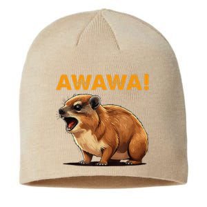 Awawa! Angry Screaming Hyrax Meme Retro Sustainable Beanie