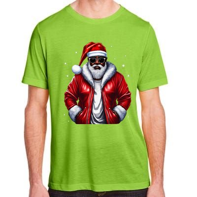 African American Santa Christmas Pajama Cool Black XMas Adult ChromaSoft Performance T-Shirt