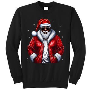 African American Santa Christmas Pajama Cool Black XMas Sweatshirt