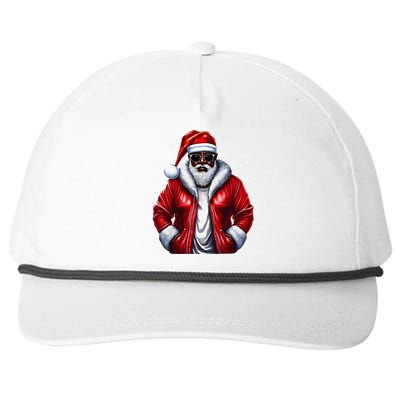 African American Santa Christmas Pajama Cool Black XMas Snapback Five-Panel Rope Hat