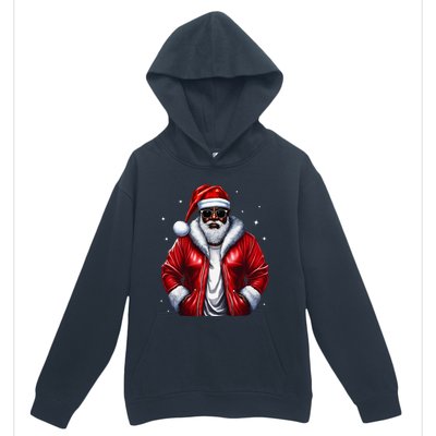 African American Santa Christmas Pajama Cool Black XMas Urban Pullover Hoodie