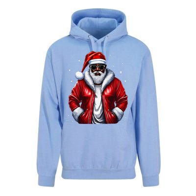 African American Santa Christmas Pajama Cool Black XMas Unisex Surf Hoodie