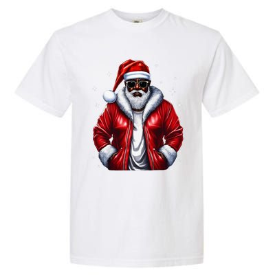 African American Santa Christmas Pajama Cool Black XMas Garment-Dyed Heavyweight T-Shirt