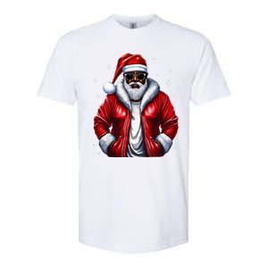 African American Santa Christmas Pajama Cool Black XMas Softstyle® CVC T-Shirt