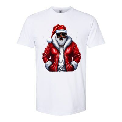 African American Santa Christmas Pajama Cool Black XMas Softstyle CVC T-Shirt