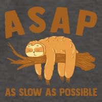 Asap As Slow As Possible Sloth Lover Vector Backpack