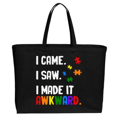 Autism Awareness  Support Asperger Autistic Cotton Canvas Jumbo Tote