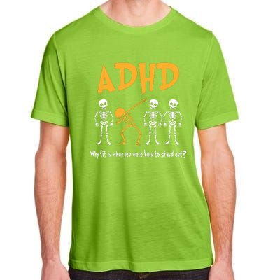 ADHD Awareness Skeleton Why Fit In When You Were Born To Stand Out Adult ChromaSoft Performance T-Shirt