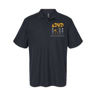 ADHD Awareness Skeleton Why Fit In When You Were Born To Stand Out Softstyle Adult Sport Polo