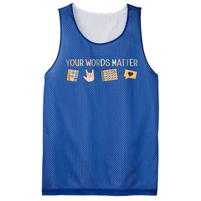 Aac Asl Speech Therapy Pathology Slp Aba Rbt Sign Language Cute Gift Mesh Reversible Basketball Jersey Tank