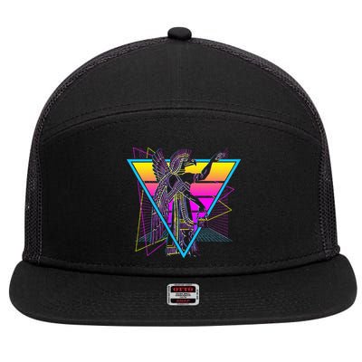 Anunnaki Ancient Sumerian Babylonian Assyrians Retro 7 Panel Mesh Trucker Snapback Hat