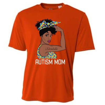 Autism Awareness Strong Mom Afro Mother Black Meaningful Gift Cooling Performance Crew T-Shirt