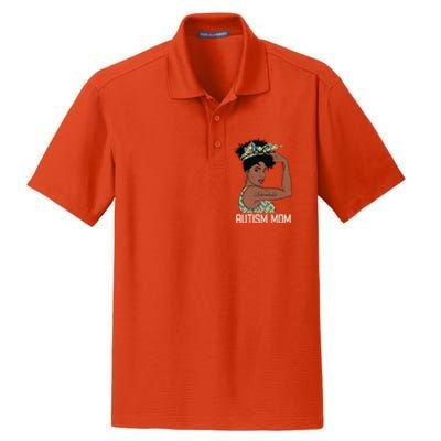 Autism Awareness Strong Mom Afro Mother Black Meaningful Gift Dry Zone Grid Polo