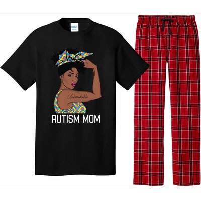 Autism Awareness Strong Mom Afro Mother Black Meaningful Gift Pajama Set